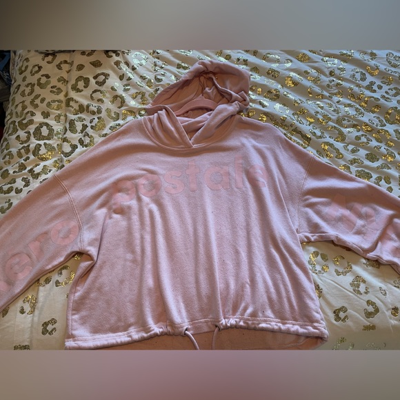 Baby pink Aeropostale cropped sweater (SOLD) - Picture 1 of 3